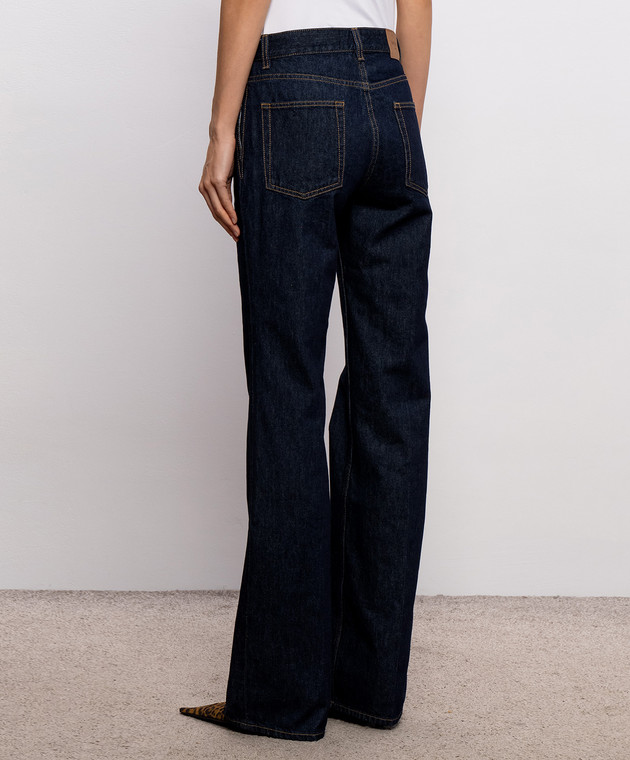 Saint Laurent Синие джинсы с логотип патч 873630Y21MA изображение 4
