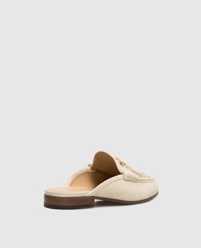 Valentino Сірі замшеві мюлі з емблемою 8W2S0NQ8UZM