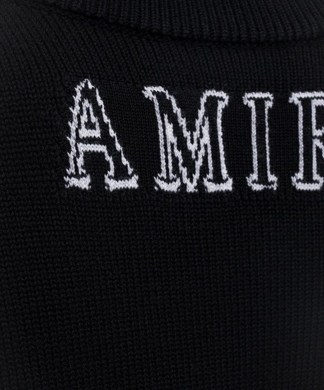 AMIRI Черный свитер из шерсти AWKNCW1030 изображение 5