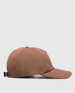 Brunello Cucinelli Коричневая кепка с шерстью MCAP90230P