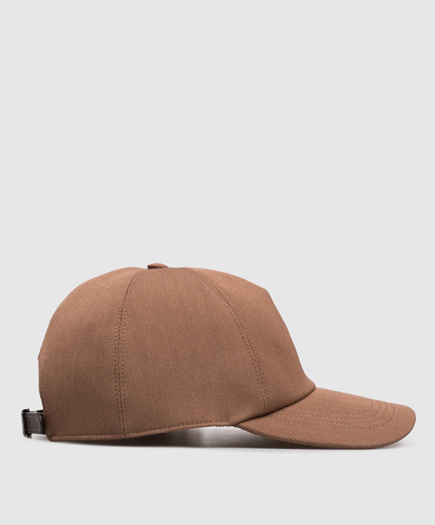 Brunello Cucinelli Коричневая кепка с шерстью MCAP90230P изображение 3