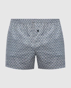 Zimmerli Блакитні труси-боксери в принт 469027201939