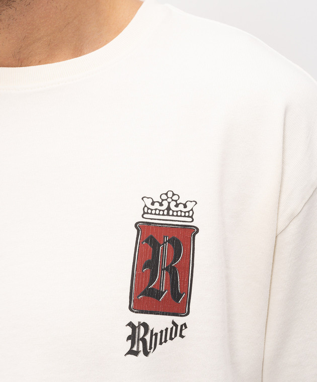 Rhude Футболка Fumar цвета айвори RHSS26TT07012 изображение 5