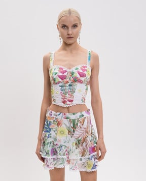 Charo Ruiz Белый топ Sylva с драпировкой 262101