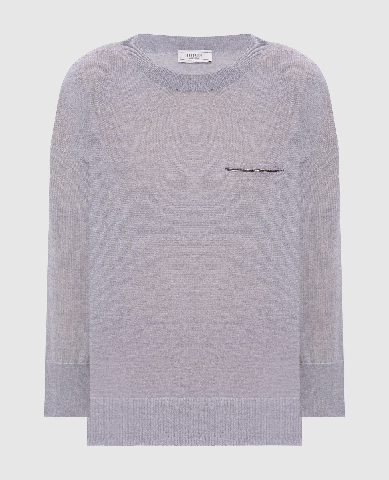 Серый джемпер из шерсти