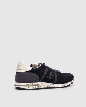 Premiata Сині замшеві кросівки Eric з перфорацією ERIC