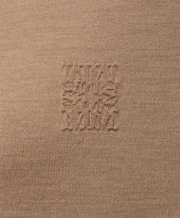 Max Mara Коричневый джемпер ALPACA из шерсти MXMALPACA изображение 5