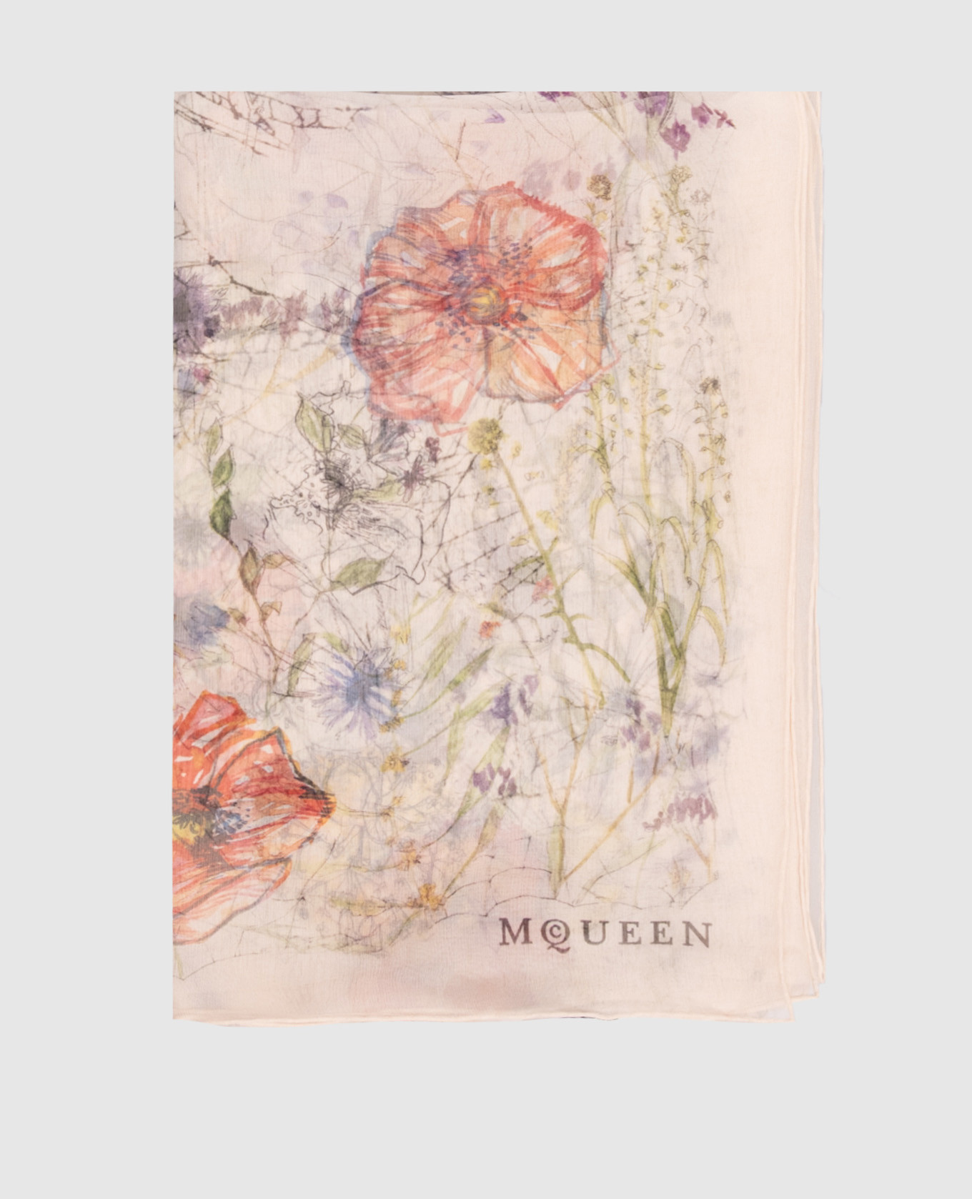 

Бежевый платок Spider с принтом, Платки