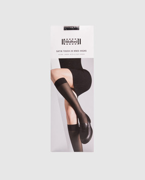 Wolford Черные гольфы SATIN TOUCH 20 den 31206