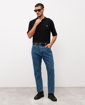 Balmain Синие джинсы с логотипом GH1MI043DG08