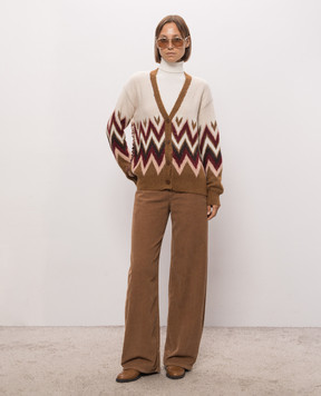 Twinset Коричневые вельветовые брюки 262TT2361