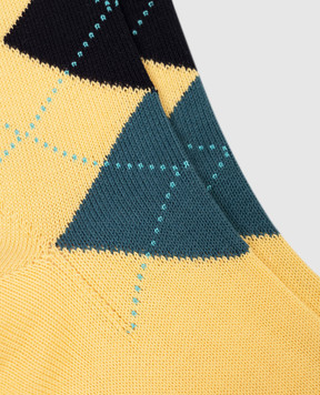 Bresciani Желтые носки с геометрическим узором MC014IN0014BR