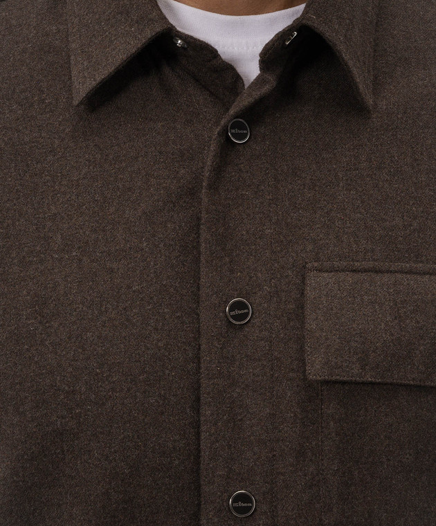 Kiton Коричневая рубашка UMCBUBAH09849 изображение 5