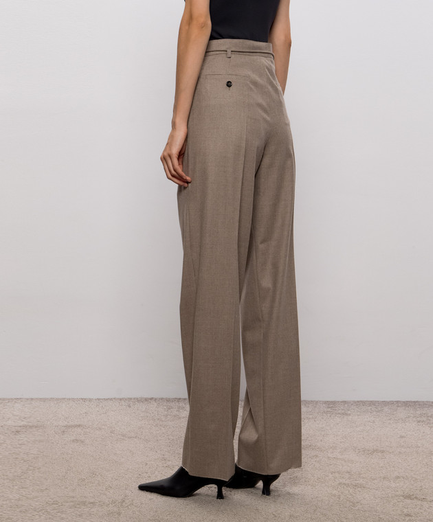 Max Mara Бежевые штаны ALIBI из кашемира MXMALIBI изображение 4