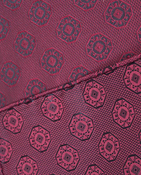 Brunello Cucinelli Бордовый платок-паше из шелка в узор MX8740091