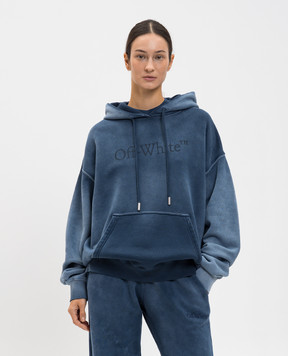 Off-White Синие худи с логотипом 2BB06DF25FLE002