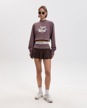 Palm Angels Фиолетовый свитшот Life's A Beach PAWBA004FL001