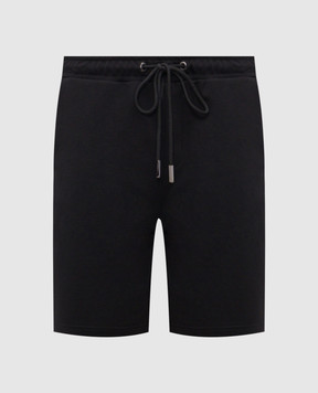 Iceberg Чорні шорти з брендовим принтом D020630A