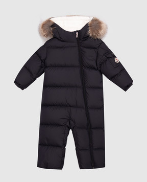 Moncler ENFANT Дитячий синій пуховий комбінезон Yorick L29511G00001597YW