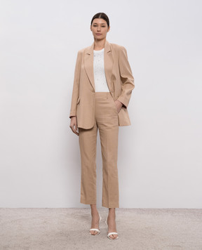 Twinset Бежевый жакет с льном 261TF2020