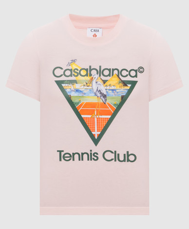 Розовая футболка Tennis Club с принтом логотипа