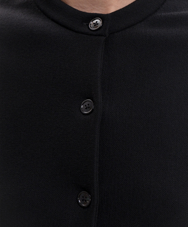 Alexander McQueen Чорний кардиган з мереживом A002ZTQ1BH7 зображення 5