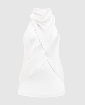 Balmain Белый топ из шелка GF0AG905SE95