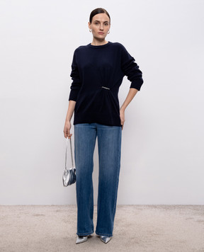 Twinset Синий свитер с логотипом 261TE3010