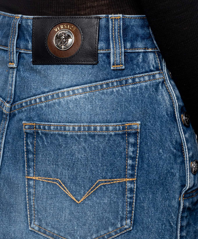 Versace Синя джинсова спідниця 10267471A19189 зображення 5
