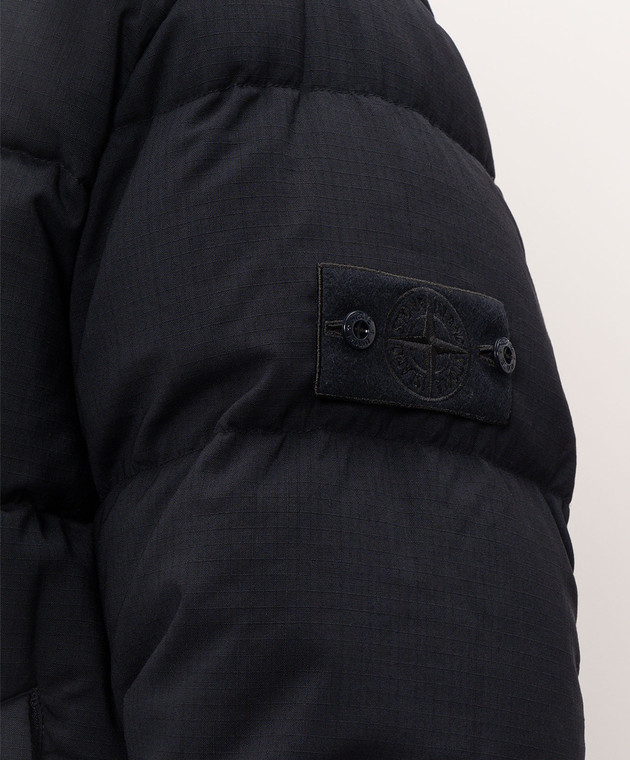 Stone Island Синий пуховик из шерсти L2S154100063S0F52 изображение 5