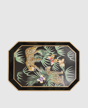 Les Ottomans Декоративна чорна таця з принтом IT247