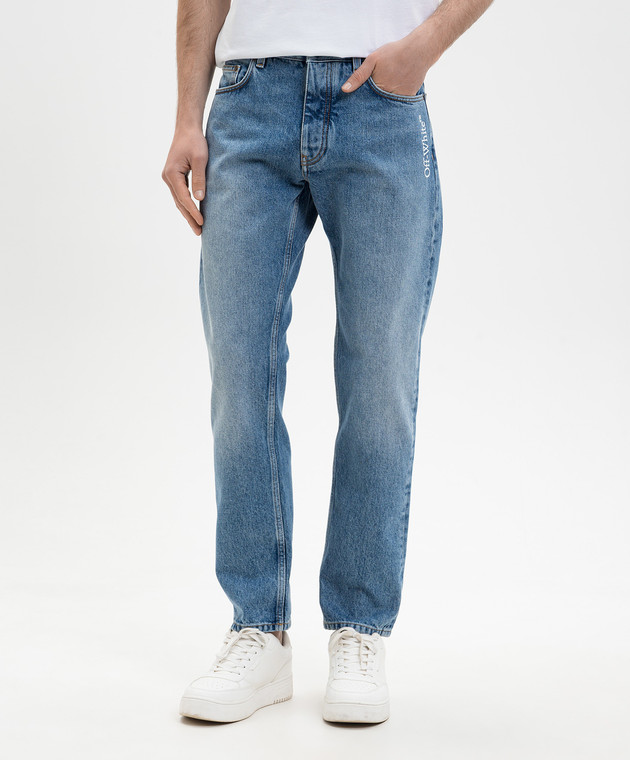 Off-White Сині джинси Half Arrow 44XYA175S26D002 зображення 3