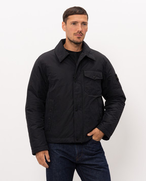 Stone Island Черная пуховая куртка с патчем логотипа L2S154100022S0A26