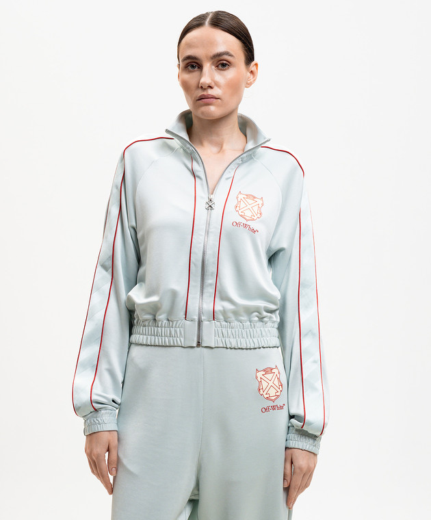Off-White Голубая спортивная куртка 2BD00AS26JER001 изображение 3