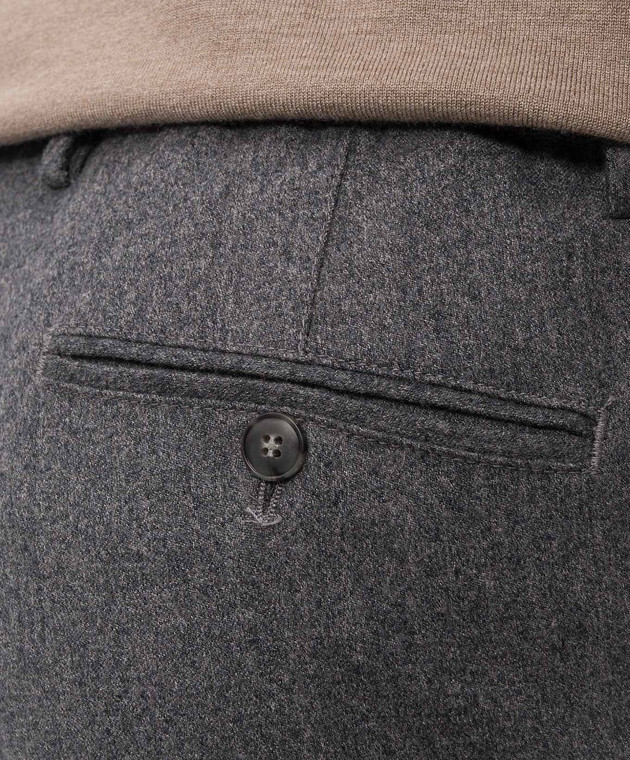Canali Брюки серого цвета из шерсти AR03472V91659 изображение 5