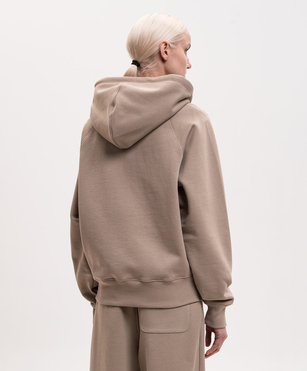 Ami Paris Бежевая спортивная куртка с эмблемой USW759747w изображение 4