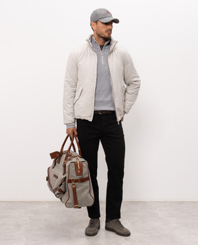 Brunello Cucinelli Темно-серая меланжевая футболка M0B138440