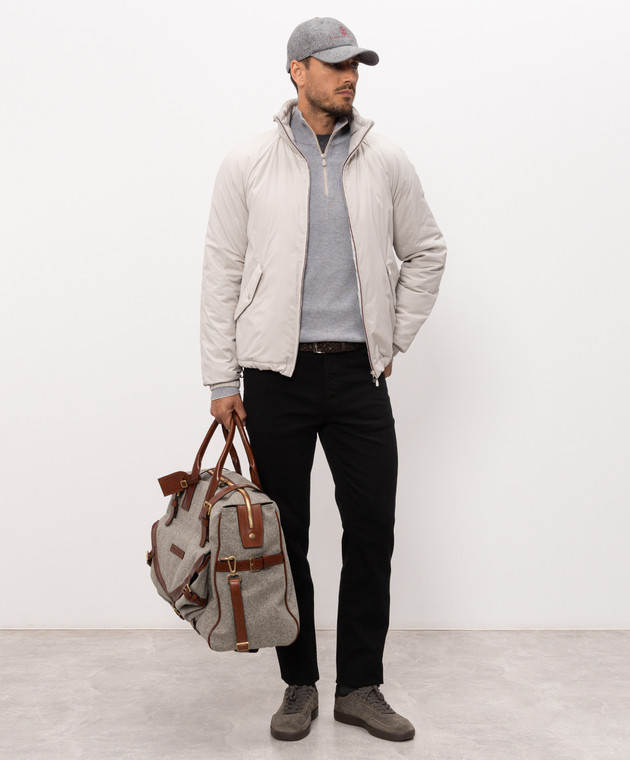 Brunello Cucinelli Темно-сіра меланжева футболка M0B138440 зображення 2