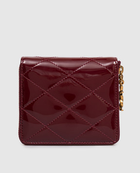 Saint Laurent Бордовий шкіряний лакований гаманець 862522AAGGC