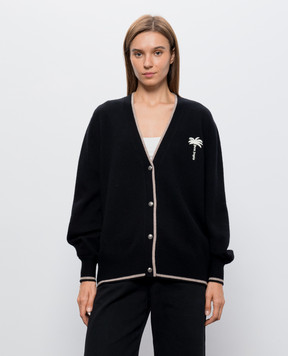 Palm Angels Чорний кардиган з вовни PAWHB003KN001