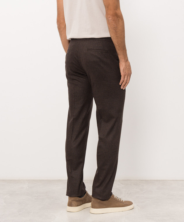 Kiton Коричневі штани з вовни UPN01K0141I зображення 4