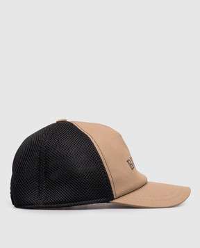 Balmain Детская коричневая кепка с вышивкой логотипа BY0P67G0197