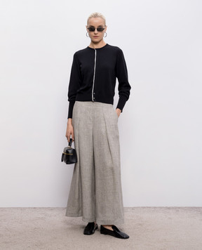 Intoca Чорний кардиган з контрастною смужкою 261SUVINCD0402