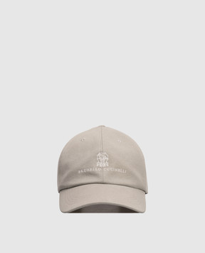 Brunello Cucinelli Зелена кепка з вишивкою логотипа M252D9850