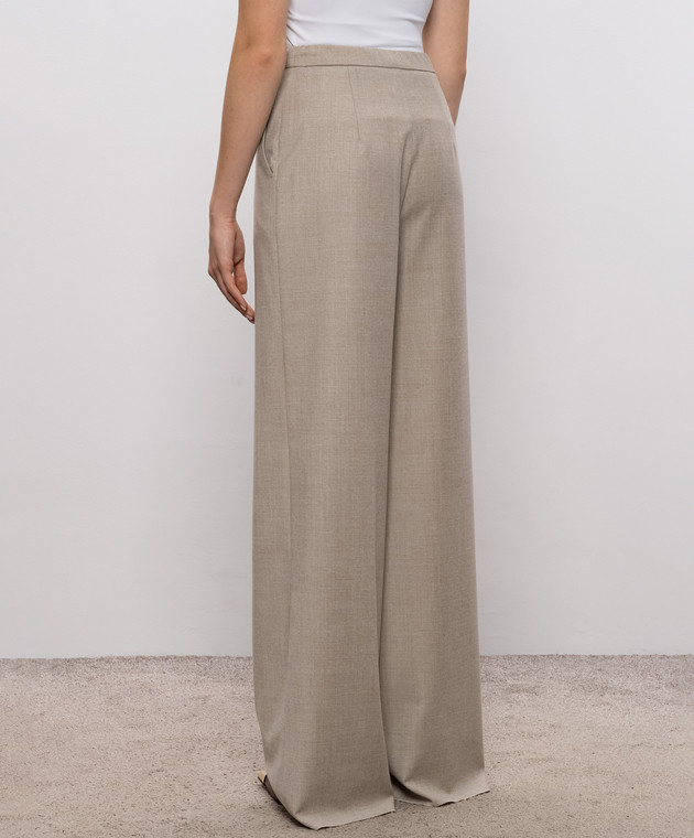 Max Mara Бежевые брюки RECENTE из шерсти MSTRECENTE изображение 4