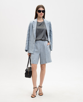 Peserico Топ із шовку сірого кольору E08893D02372