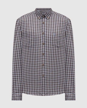 Florentino Коричневая рубашка в клетку 225720522852