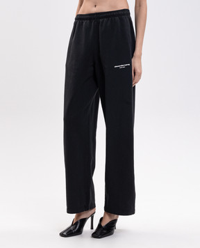 Alexander Wang Черные спортивные брюки с фактурным логотипом 1CC4264065