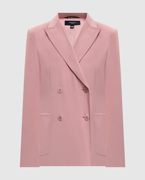 Max Mara Weekend Рожевий двобортний жакет ZINNIA з вовни WKDZINNIA