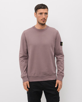 Stone Island Фіолетовий світшот з патчем логотипа L1S156100060S0051